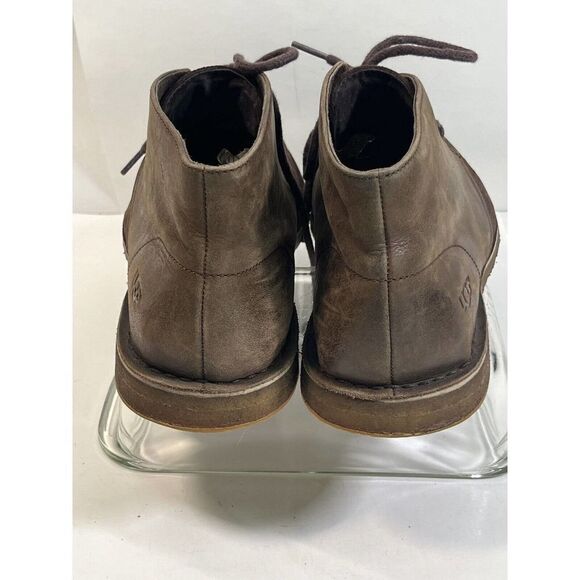 Ugg Mens Boots Size 11 US Chukka Desert Brown Leather Suede Leighton Two Tone - Picture 5 of 13